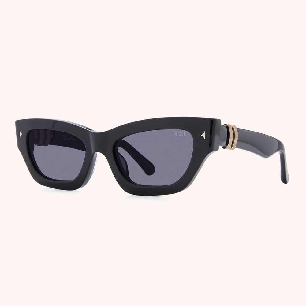 Dezi Black Angular Sunglasses - image 2
